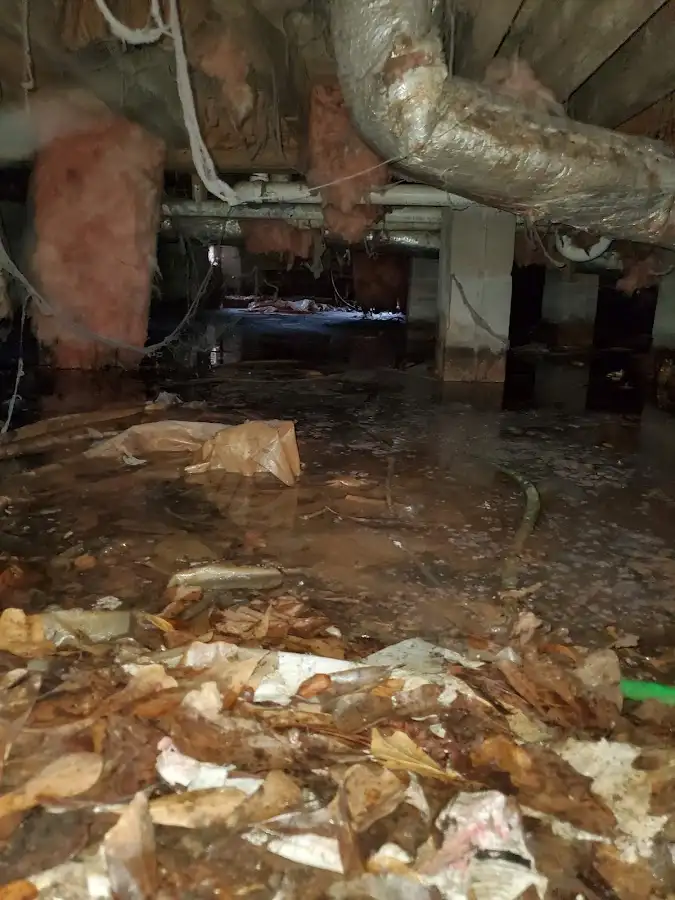 Crawl space flood assessment for Commercial Water Damage Restoration in Crafton